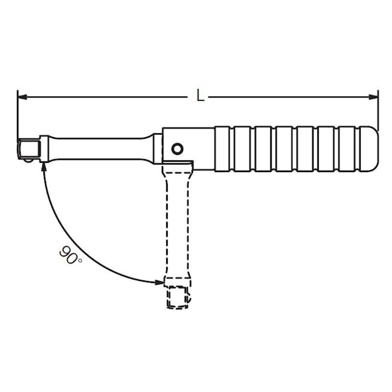 1/4 Sq. Dr. Spinner Handle   Folding Length 160mm