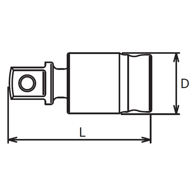 1/4 Sq. Dr. Universal Joint  1/4 Square Length 30mm Z-series
