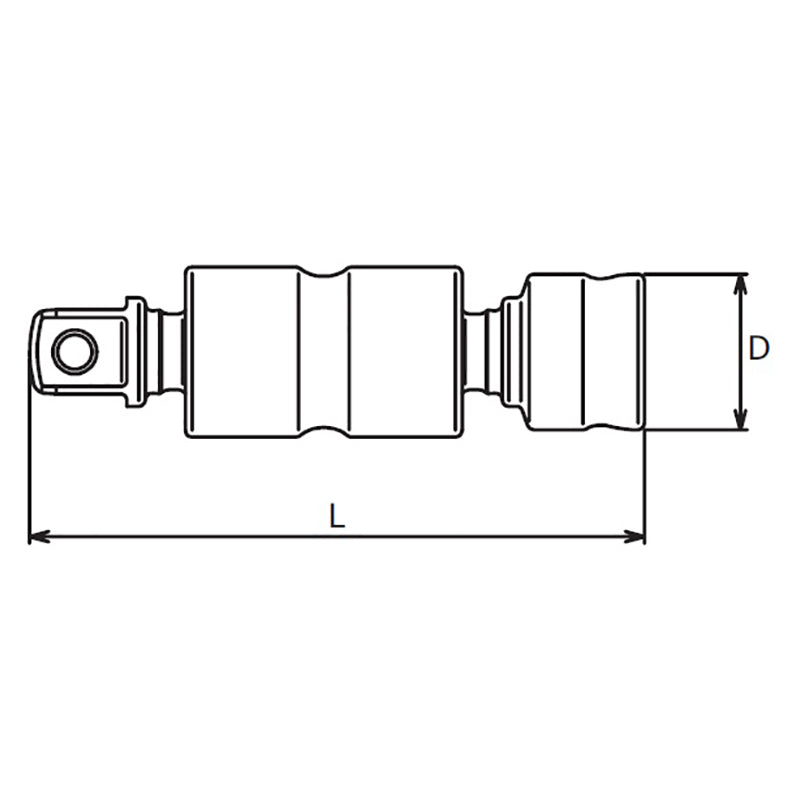 1/4 Sq. Dr. Universal Double Joint  1/4 Square Length 46mm Z-series