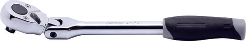 1/4 Sq. Dr. Ratchet Handle  20 teeth  Length 161mm Flexible Head Plastic Handle