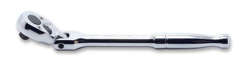 1/4 Sq. Dr. Ratchet Handle  20 teeth  Length 161mm Flexible Head Polished Handle