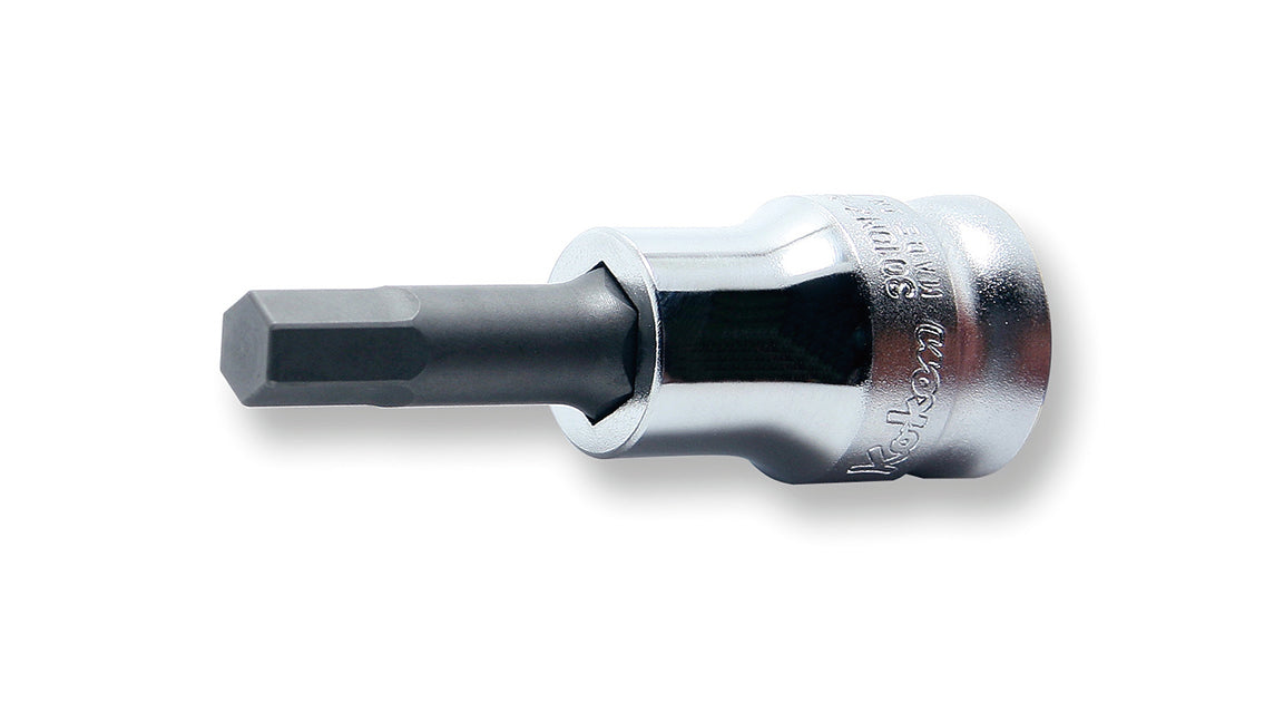 Douille carrée 3/8" 8 mm, 6 pans, longueur 50 mm, série Z 