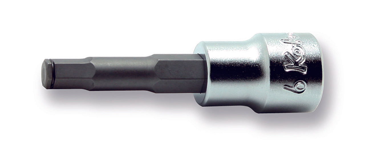 Douille à embout carré 3/8", bague de serrage 6 mm, longueur 62 mm 