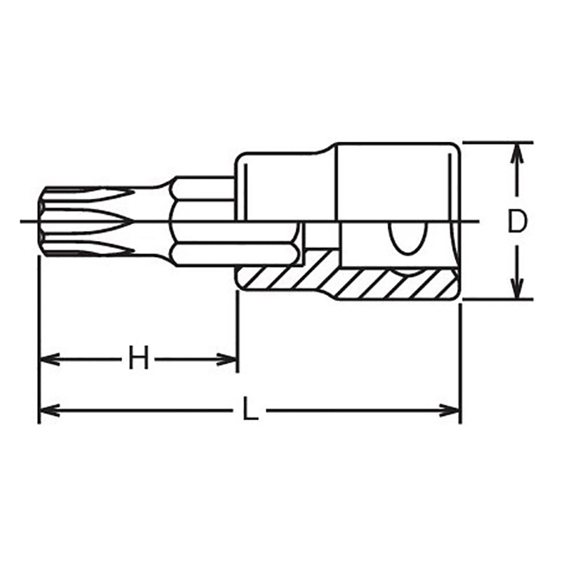 Douille TORXplus® 20IPR inviolable 3/8" Sq. Dr. - Longueur 50 mm 