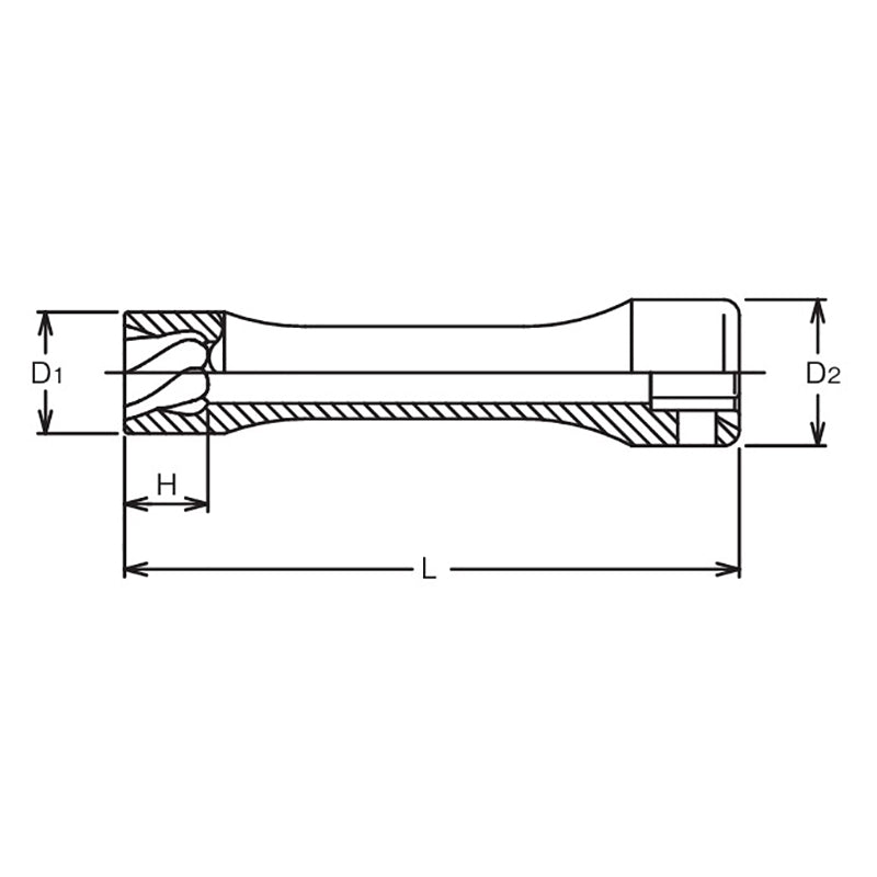 3/8 Sq. Dr. Nut Twister  8mm  Length 80mm