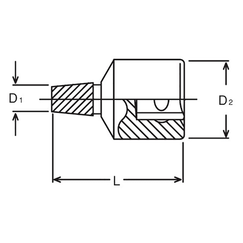 3/8 Sq. Dr. Bolt Twister  4mm  Length 32mm