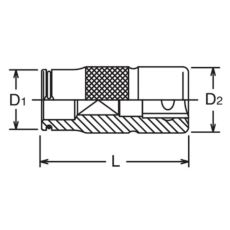 Porte-taraud carré 3/8" S4,9 mm R6 mm Longueur 40 mm