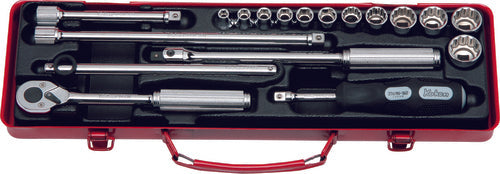 Jeu de douilles carrées 3/8" (6 pièces, 12 pans) 