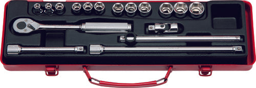 3/8 Sq. Dr. 17 Piece 6-Point Metric Socket set  7-19mm