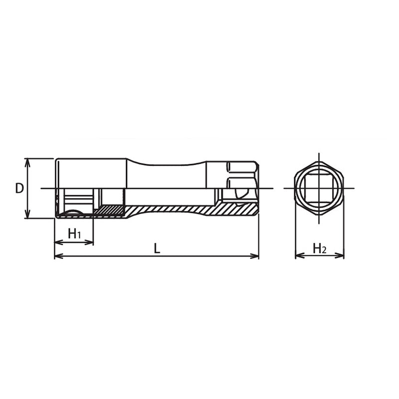 3/8 Sq. Dr. Z-Series 6-Point Clip Type Spark Plug Socket 14mm