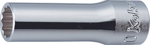 Douille carrée 3/8" (19/32") à 12 pans, longueur 55 mm 