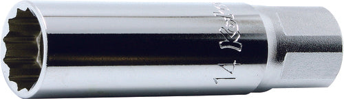 Douille magnétique à bougie d'allumage 12 pans 3/8 Sq. Dr. 14 mm 