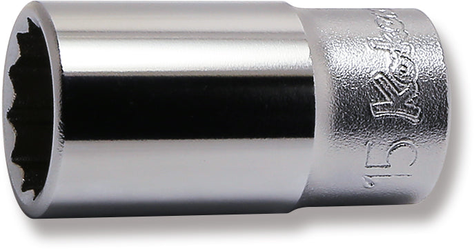 3/8 Sq. Dr. Socket  15mm 12 point Length 40mm