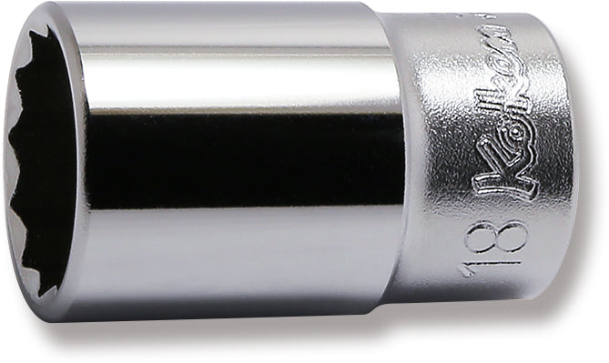 3/8 Sq. Dr. Socket  18mm 12 point Length 40mm