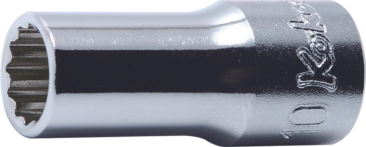 Douille carrée 3/8" à 12 pans, longueur 40 mm 