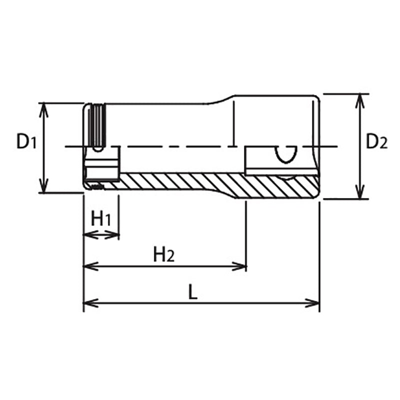 Douille semi-profonde NUT GRIP® 3/8 Sq. Dr. 8 mm 