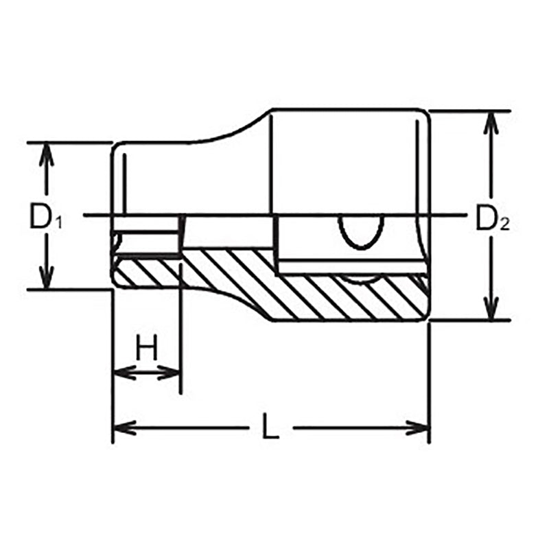 3/8 Sq. Dr. LHS Socket  12S