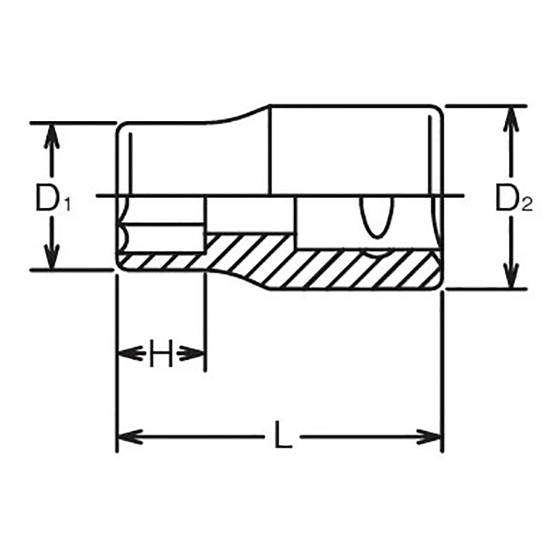 3/8 Sq. Dr. 6 point Metric Chrome Socket in 11mm