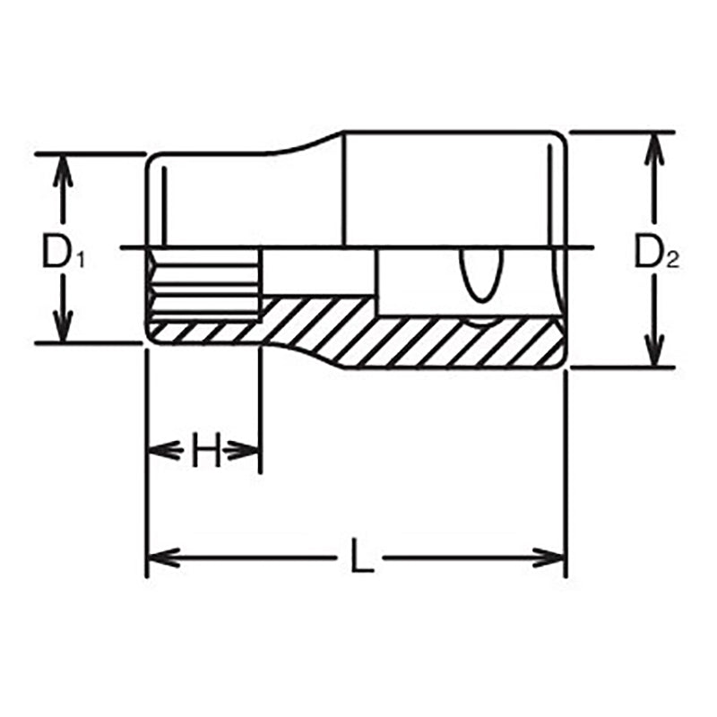 3/8 Sq. Dr. 12 Point SAE Chrome Socket in 1/2"