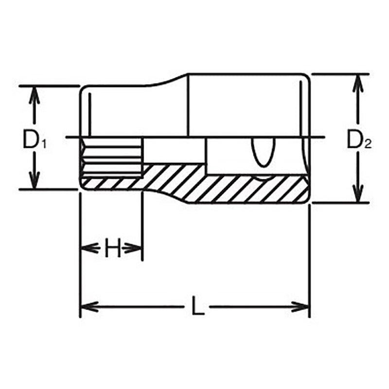 3/8 Sq. Dr. 12 Point SAE Chrome Socket in 15/16"