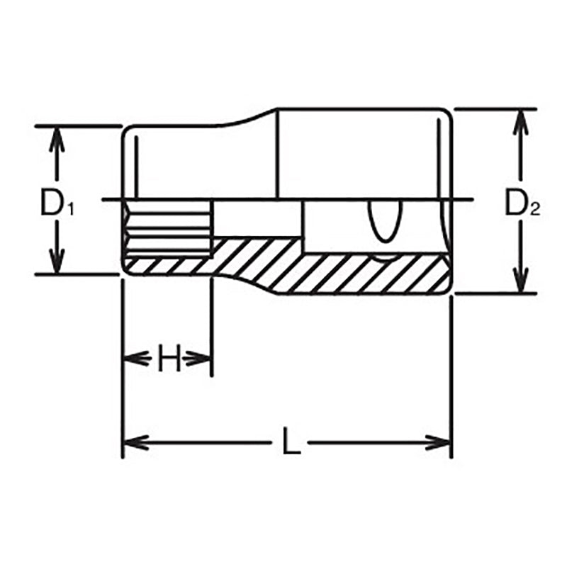 3/8 Sq. Dr. Socket  11mm 12 point Length 26mm