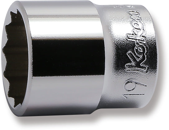 3/8 Sq. Dr. Socket  19mm 12 point Length 30mm