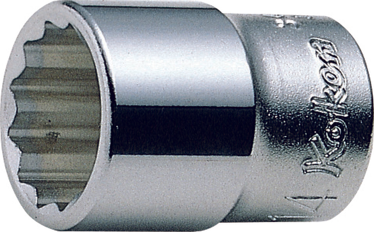 3/8 Sq. Dr. 12 Point SAE Chrome Socket in 1/2"