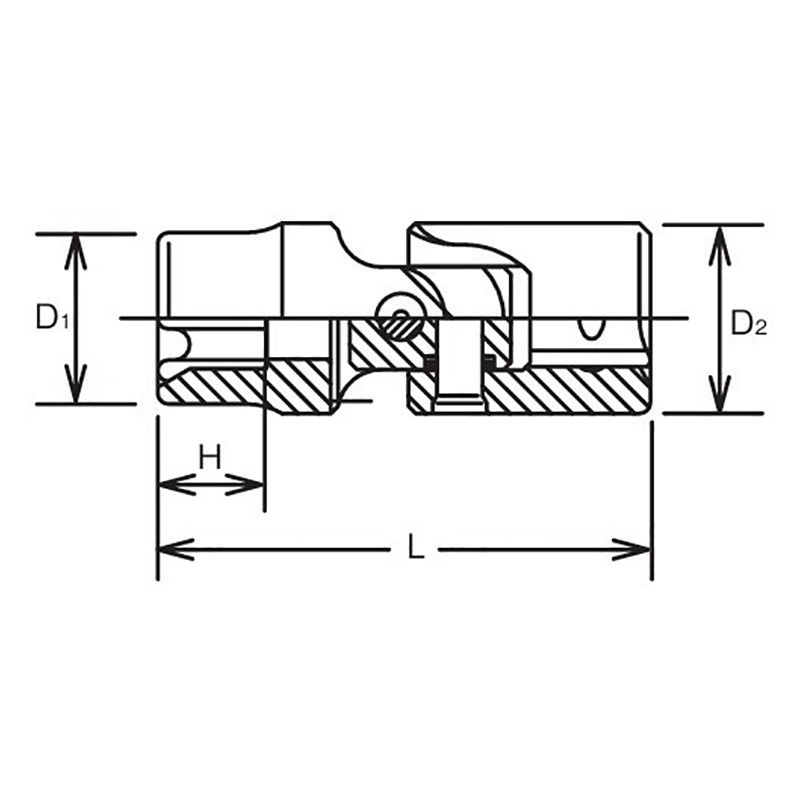 3/8 Sq. Dr. Universal TORX® E14 Socket - Length 50.1mm