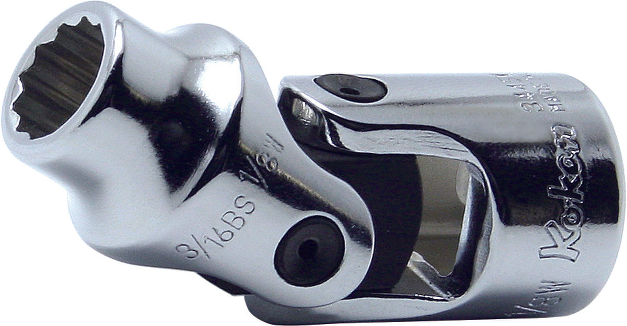 3/8 Sq. Dr. Universal Socket Whitworth 1/4 12 point Length 51mm