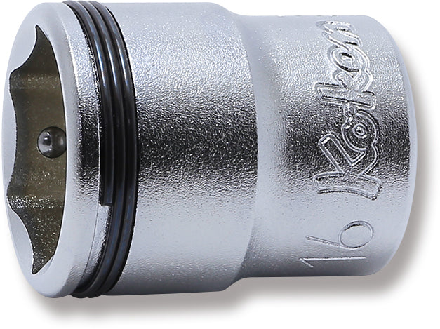 Douille carrée 3/8" (9,5 mm), longueur de serrage pour écrou de 16 mm : 27 mm 