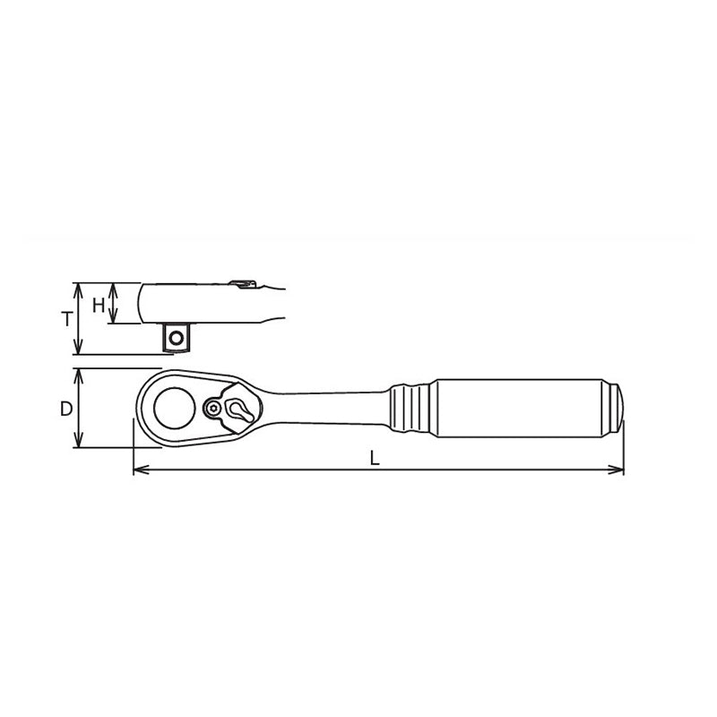 Z-Series 3/8" Sq.Dr. Reversible Ratchet, L=280mm (72 Teeth)