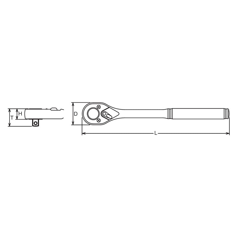 Clé à cliquet 3/8" à 24 dents avec poignée en plastique - 3753J 