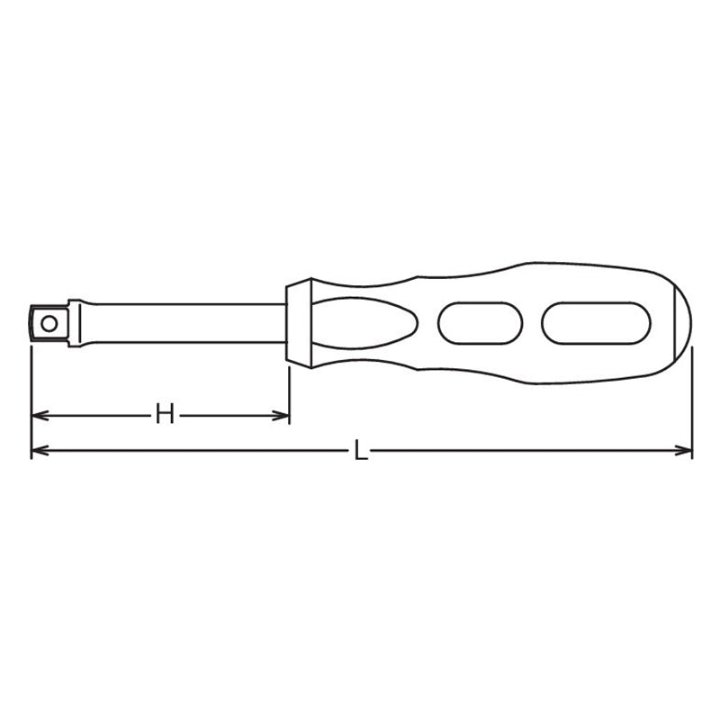 Poignée de 3/8 Sq. Dr. Spinner, longueur 230 mm 