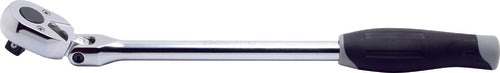 Clé à cliquet 3/8" à 24 dents, tête flexible, longueur 285 mm, poignée en plastique 