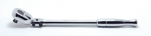 Clé à cliquet 3/8" à 24 dents avec poignée et tête flexible verrouillable, longueur 265 mm, poignée polie 