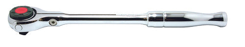 Clé à cliquet pivotante 3/8" à 45 dents - Poignée en métal poli 