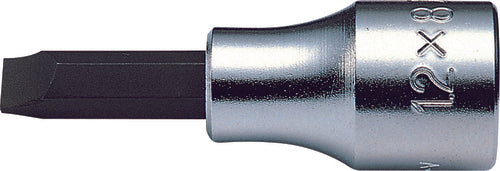Douille à embout carré 1/2" fendue 2,5 x 16 mm, longueur 60 mm 