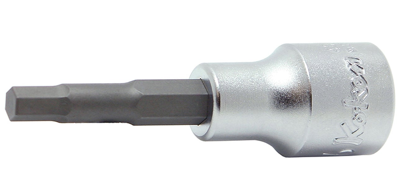 Douille carrée 1/2" pour embout hexagonal de 10 mm, longueur 75 mm 