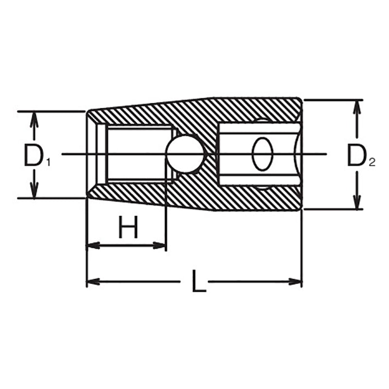 1/2 Sq. Dr. Stud Bolt Setter  3/8 X 16UNC  Length 44mm