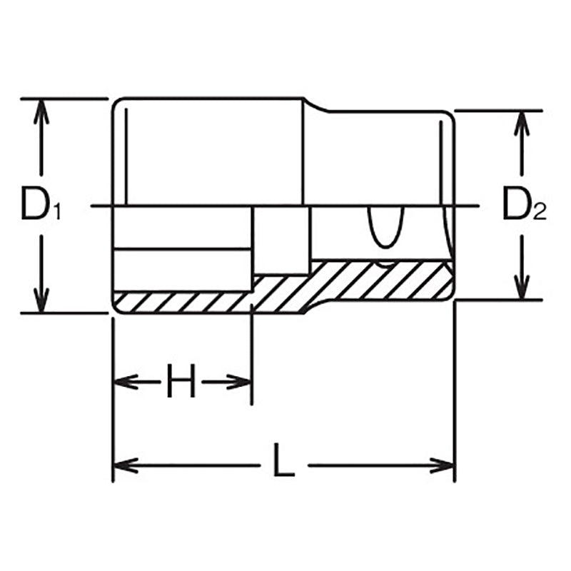 1/2 Sq. Dr. Socket  24mm Double Square Length 40mm For Lubrication service