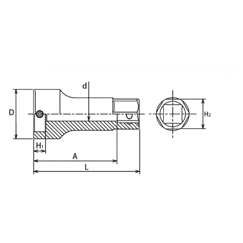 1/2 Sq. Dr. Die Holder  50mm  Length 105mm