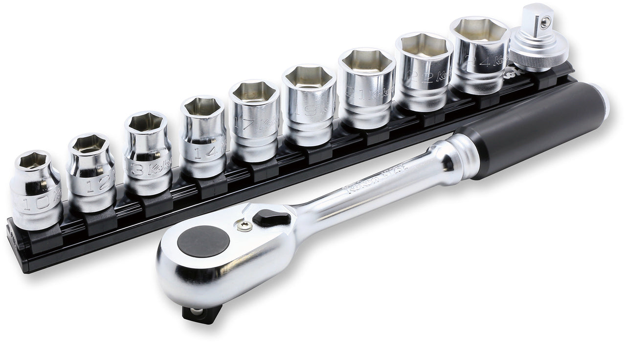 1/2 Sq. Dr. 11 Piece Z-Series 6-Point Metric Socket set  10-24mm