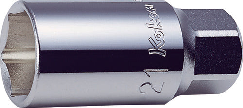 1/2 Sq. Dr. Wheel Nut Socket  21mm 6 point Length 60mm