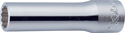 Douille carrée 1/2 pouce, 32 mm, 12 pans, longueur 77 mm 