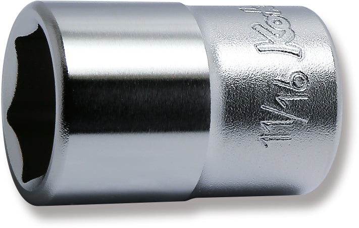 1/2 Sq. Dr. Chrome SAE 6 Point Socket  11/16"