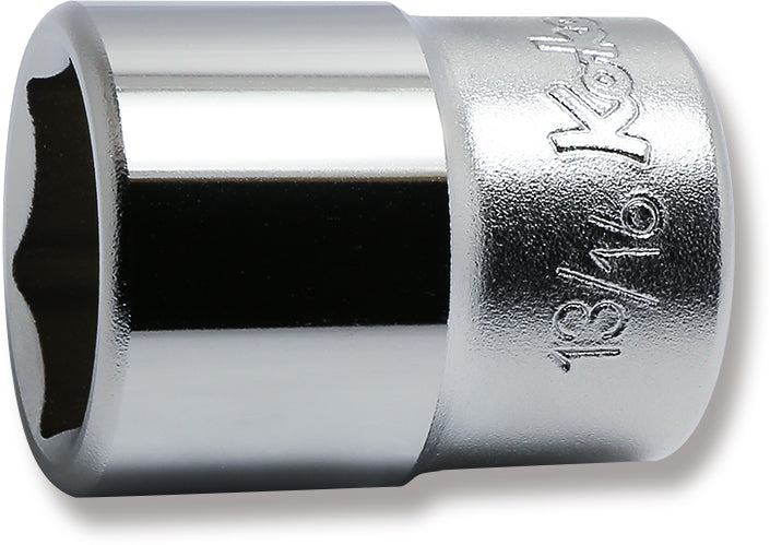 1/2 Sq. Dr. Chrome SAE 6 Point Socket  13/16"