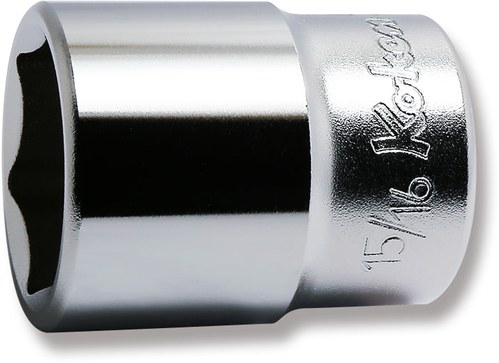 1/2 Sq. Dr. Chrome SAE 6 Point Socket  15/16"