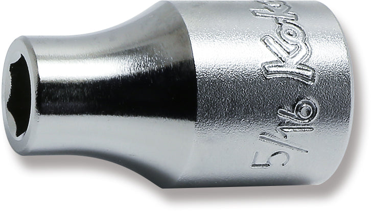 1/2 Sq. Dr. Chrome SAE 6 Point Socket  5/16"