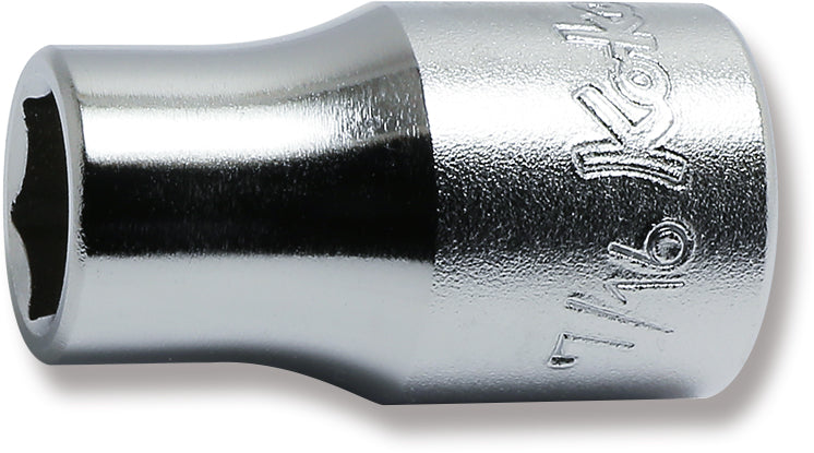 1/2 Sq. Dr. Chrome SAE 6 Point Socket  7/16"