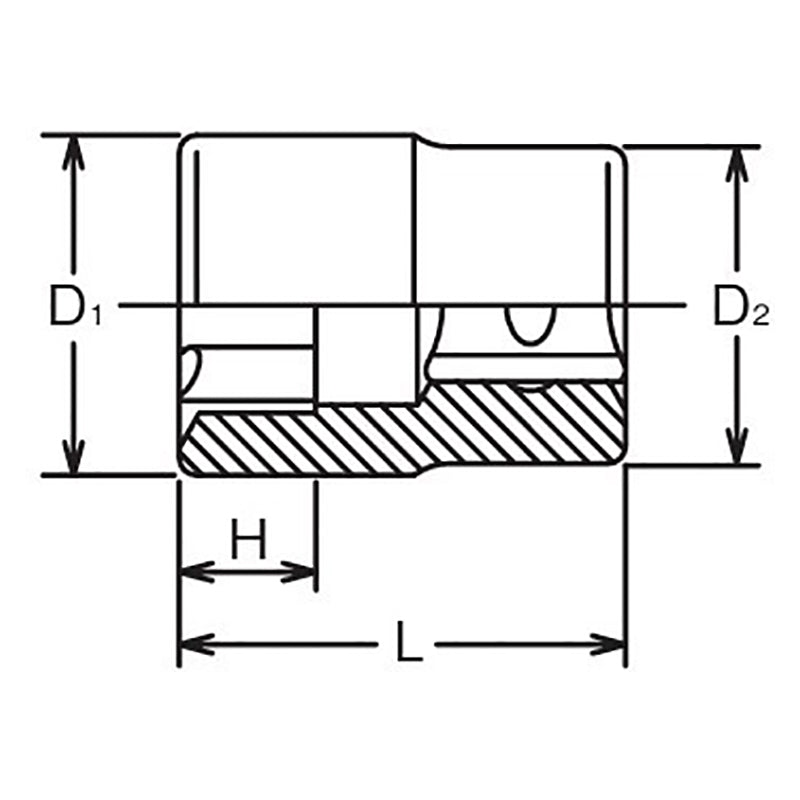 1/2 Sq. Dr. LHS Socket  6S